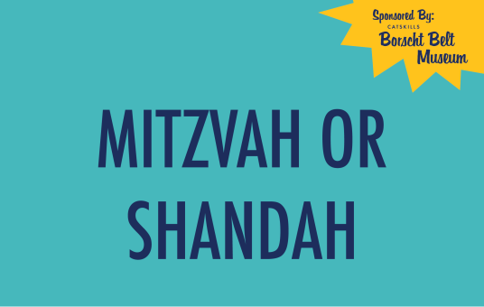 Mitzvah or Shandah